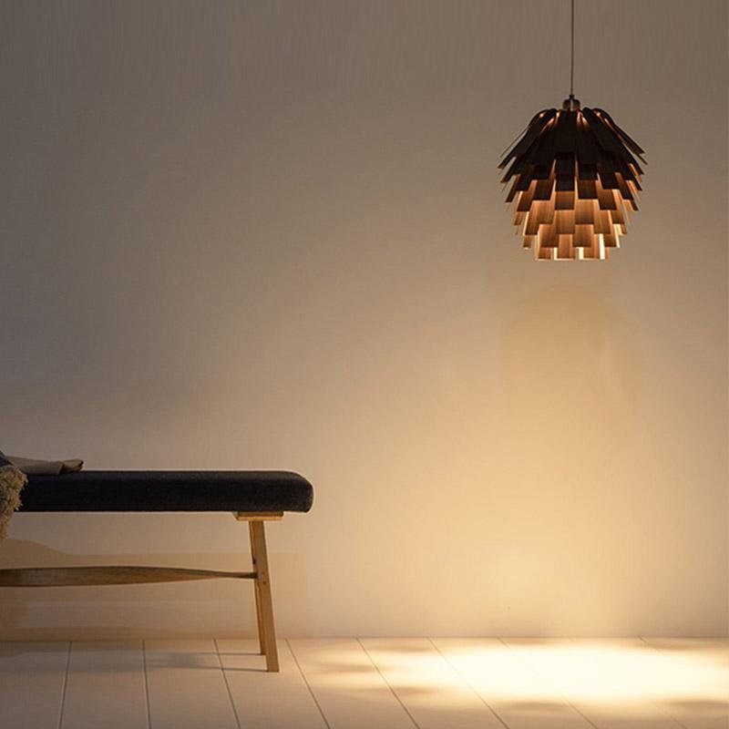 CharmesArtichaut – Lampe suspendue rustique en bois - Rynova