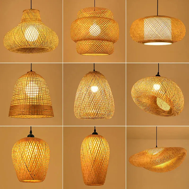 Éclat Bohème - Lustre en Rotin Tressé à la Main - Rynova