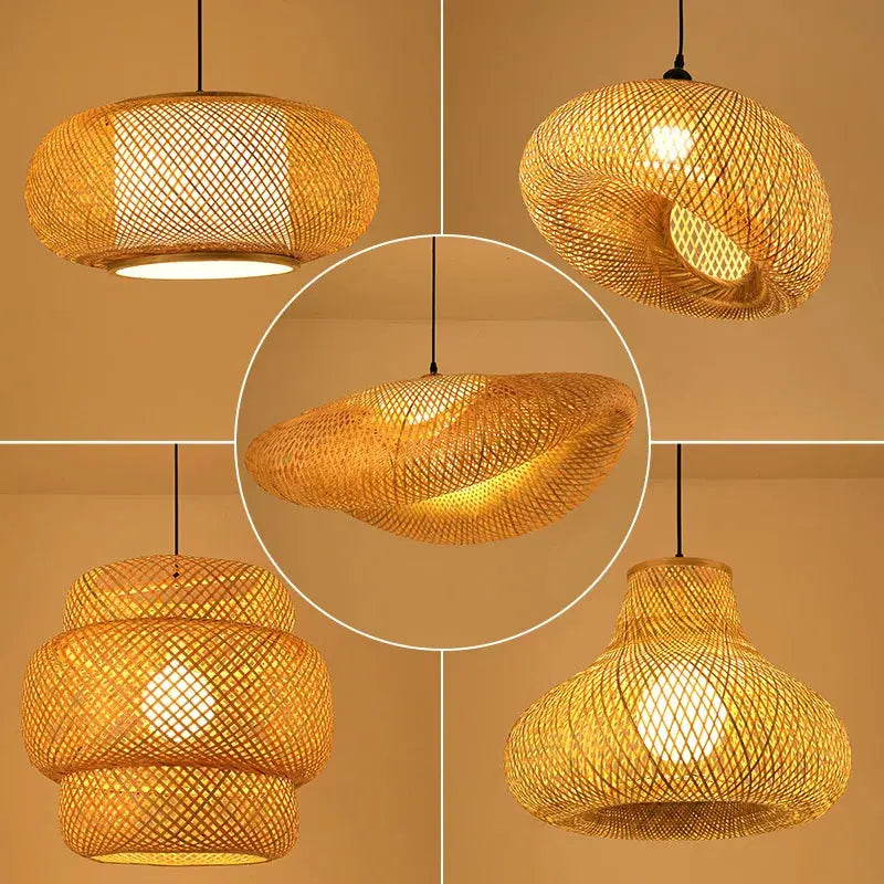 Éclat Bohème - Lustre en Rotin Tressé à la Main - Rynova