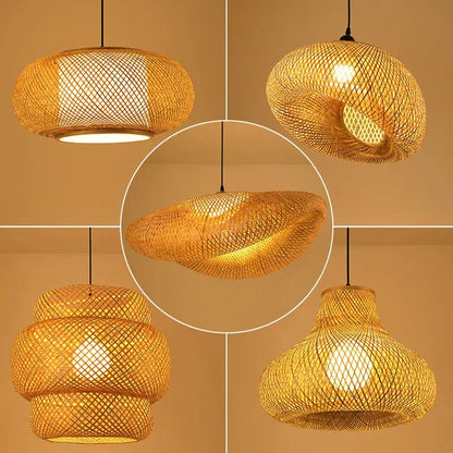 Éclat Bohème - Lustre en Rotin Tressé à la Main - Rynova