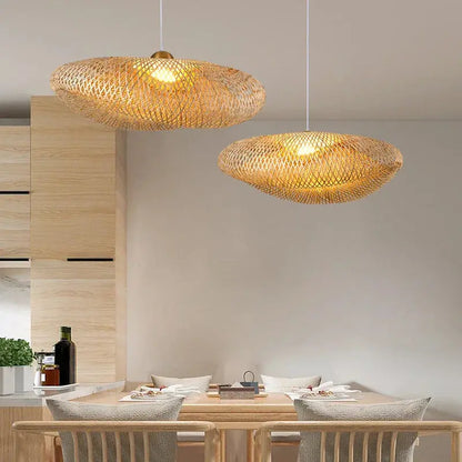 Éclat Bohème - Lustre en Rotin Tressé à la Main - Rynova