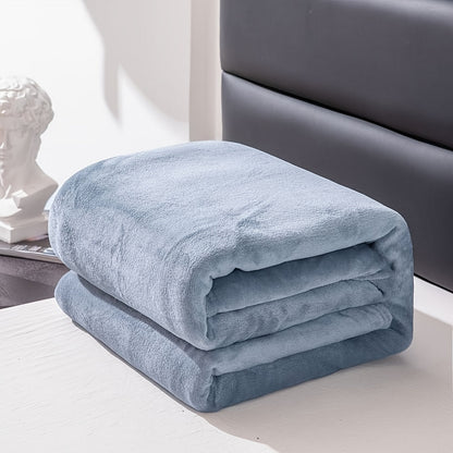 LéaChic - Couverture douce et chaleureuse en flanelle grise pour toutes saisons - Rynova