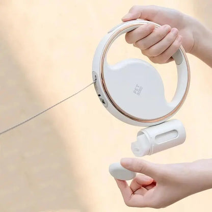 Fidèle Sécur | Laisse Rétractable Automatique avec Lampe Intégrée - Rynova