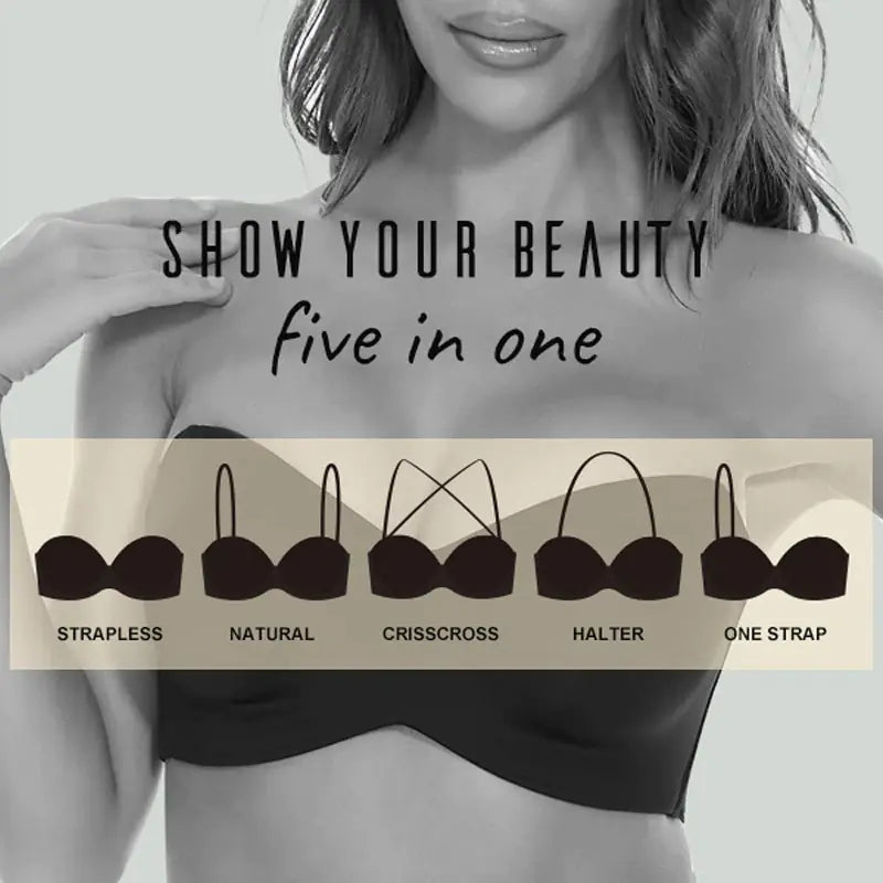 ÉléganceLift – Soutien-Gorge Bandeau Convertible avec Effet Rehausseur - Rynova