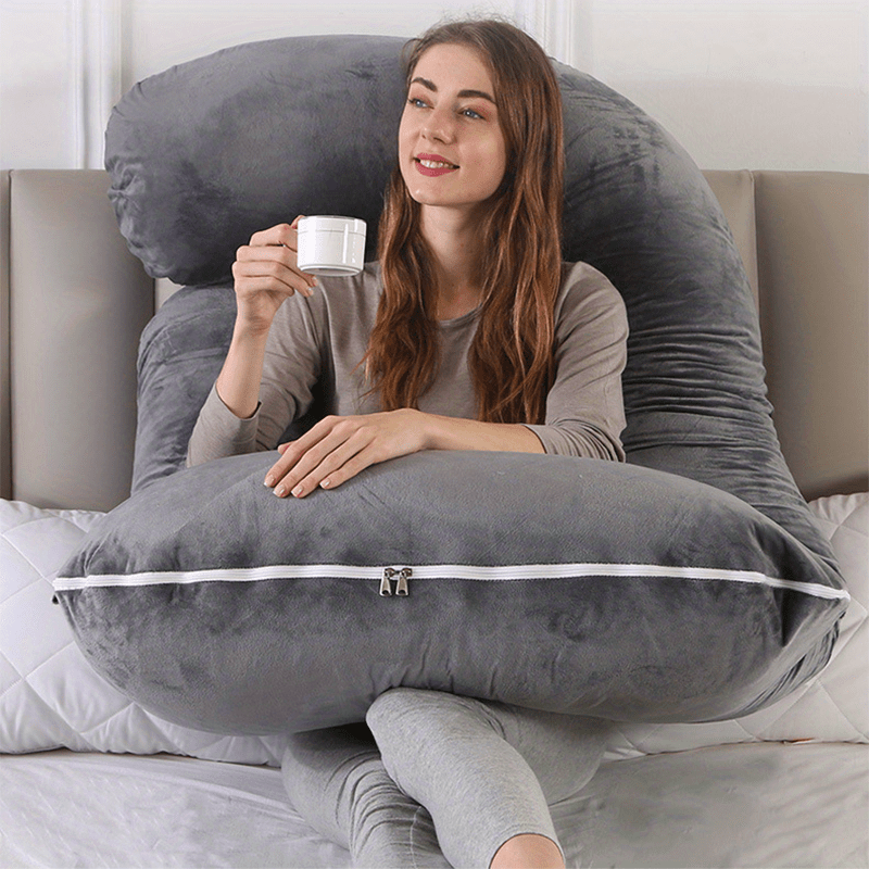 CâlinConfort – Coussin de grossesse ergonomique en forme de J - Rynova