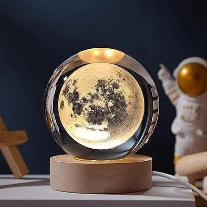 CristaLumi - Lampe de Nuit 3D en Cristal avec Éclairage LED - Rynova