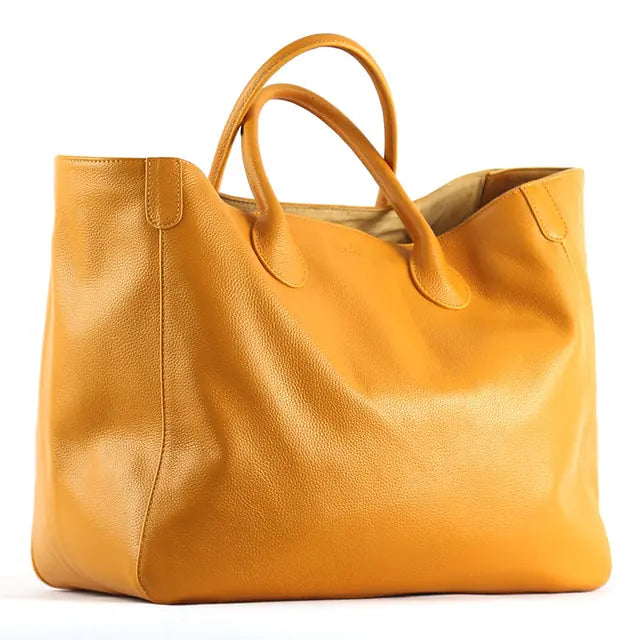 LuxeFemme - Sac Cabas Oversize Élégant en Cuir - Rynova