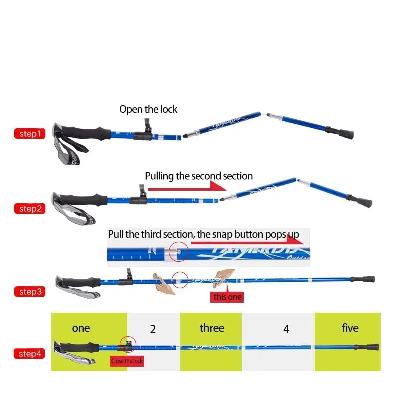 Randonn'Flex - Bâtons de Randonnée Télescopiques Pliables et Réglables - Rynova