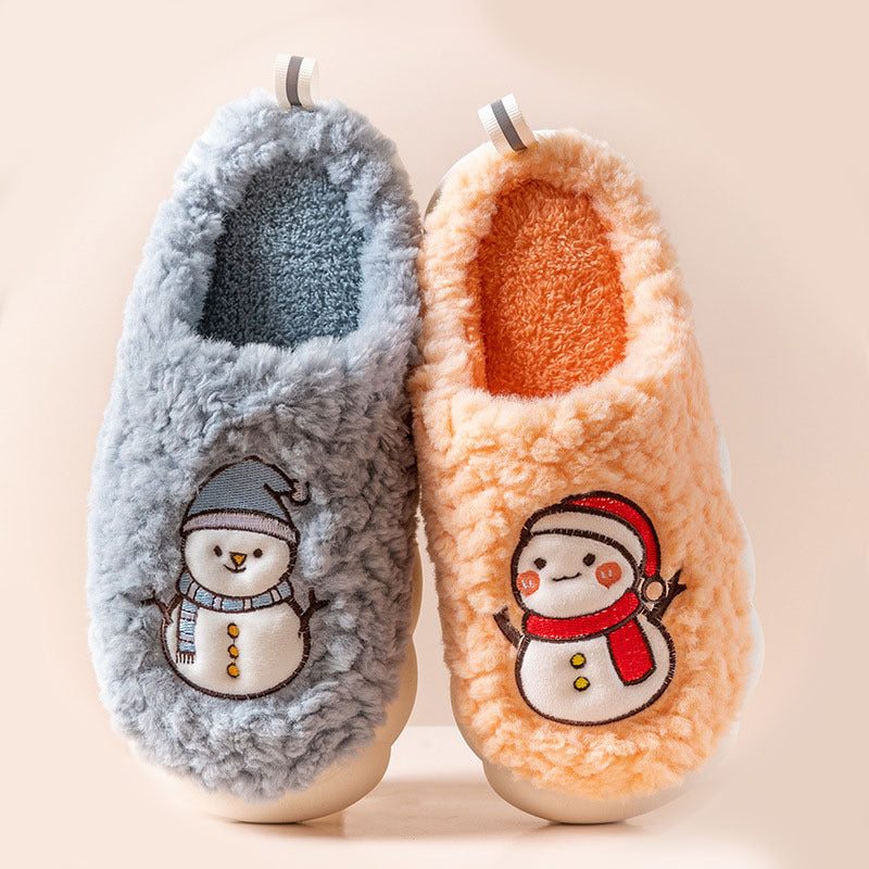 Flocon Doux - Chaussons en peluche anti-dérapants pour l'hiver - Rynova