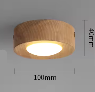 Plafonnier WoodAura - Éclairage en Noyer avec Spot LED Moderne - Rynova