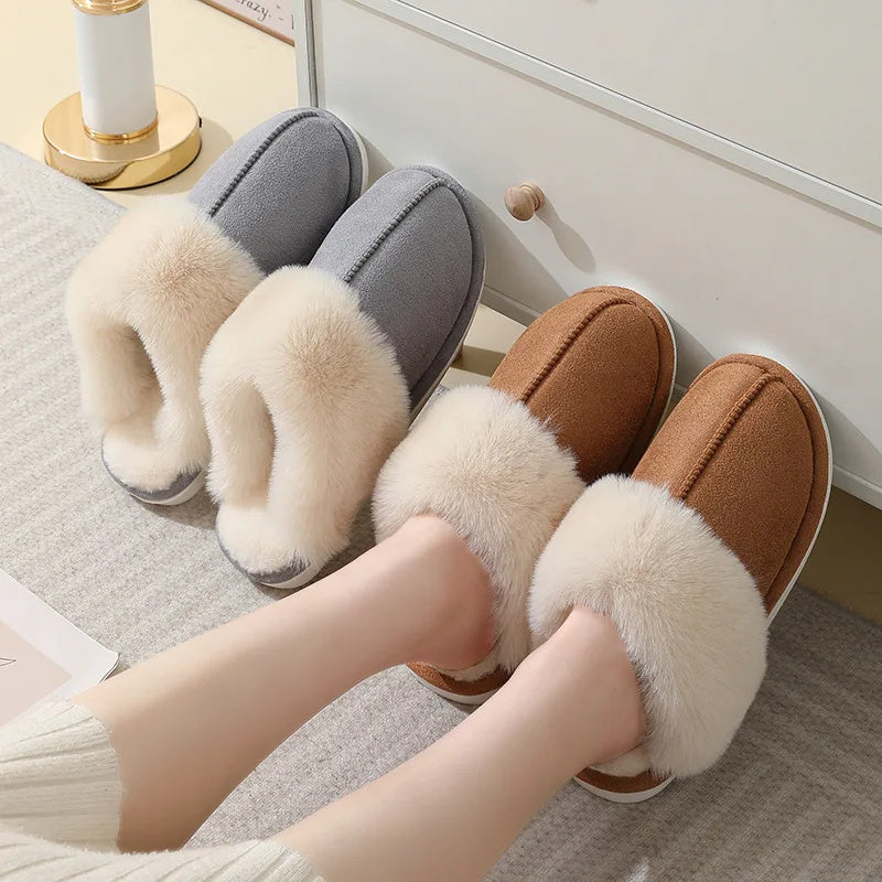 Chaleur Douillette - Chaussons en peluche anti-dérapants pour femmes - Rynova