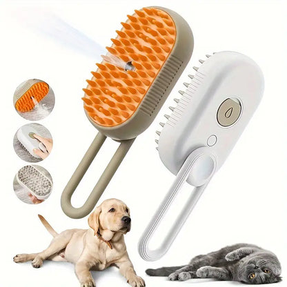 Brosse Électrique Rechargeable pour Animaux - Peigne à Vapeur pour Chats et Chiens | Brosse de Toilettage Nettoyante - Rynova