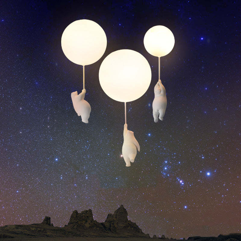 Lumière Enchantée Kids - Suspension Ourson et Ballon pour Chambre d'Enfant - Rynova