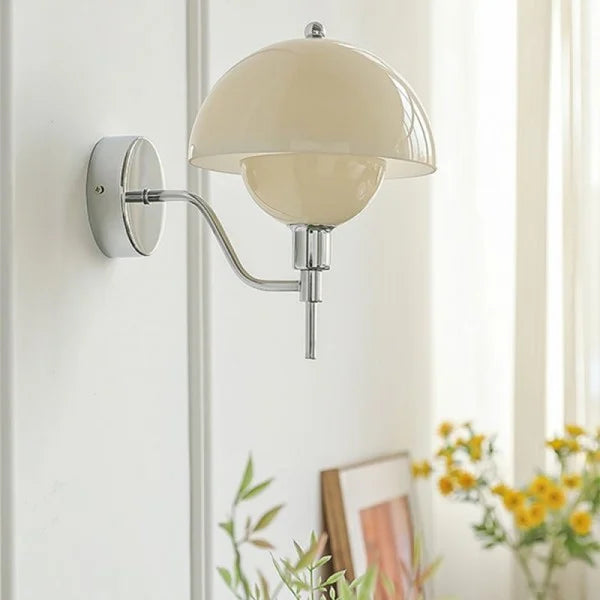 Lampe Murale Lumière de Champignon Crème – Élégance Enchantée pour Votre Décor Intérieur - Rynova
