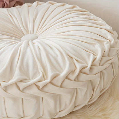VelouCoussin - Coussin rond en velours doux pour salon et bureau - Rynova