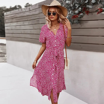 Robe Élégante avec Boutons - Rynova
