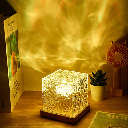 CubeÉclat - Lampe Cube Lumineuse Effet Boréal - Rynova