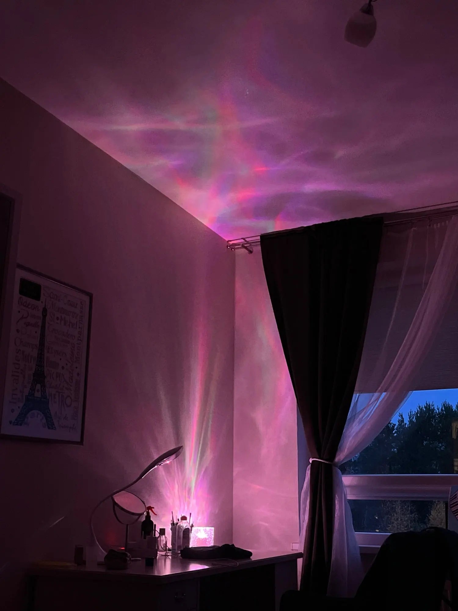 CubeÉclat - Lampe Cube Lumineuse Effet Boréal - Rynova