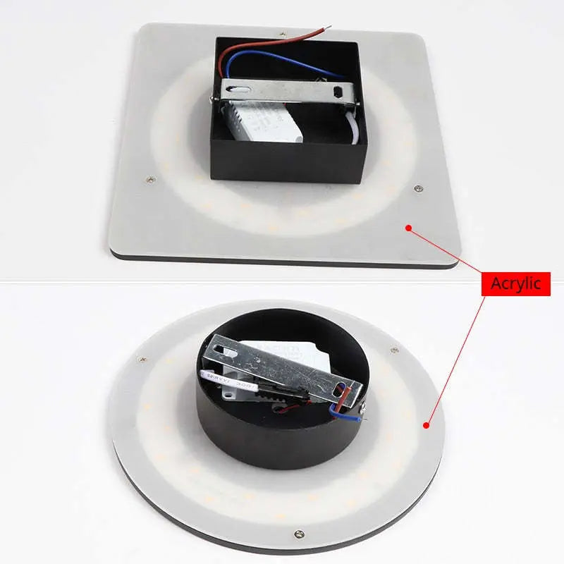OrrLuxe - Lampe Murale LED Moderne en Métal Noir - Rynova