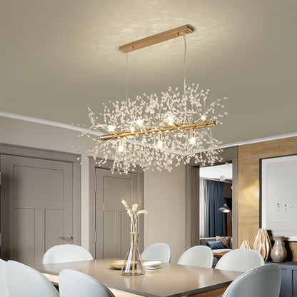 ÉclatLuxe – Suspension LED blanche et dorée pour espace de vie moderne - Rynova