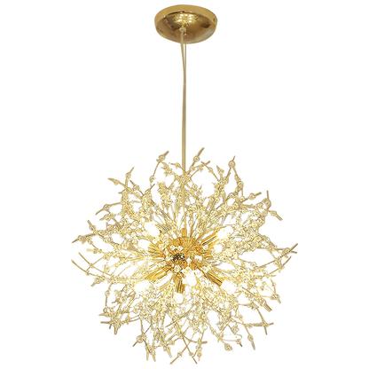 LunaBrillante - Suspension LED Design Métal Blanc & Doré pour une Ambiance Raffinée - Rynova