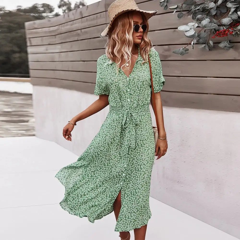 Robe Élégante avec Boutons - Rynova