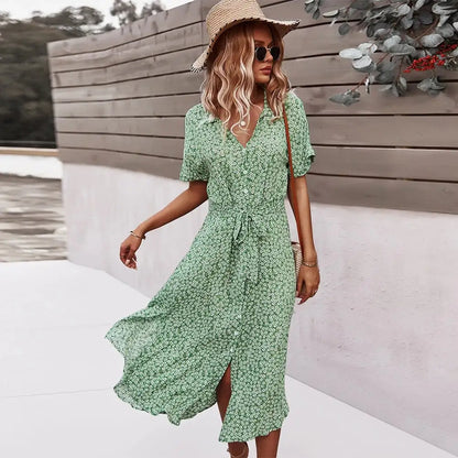 Robe Élégante avec Boutons - Rynova