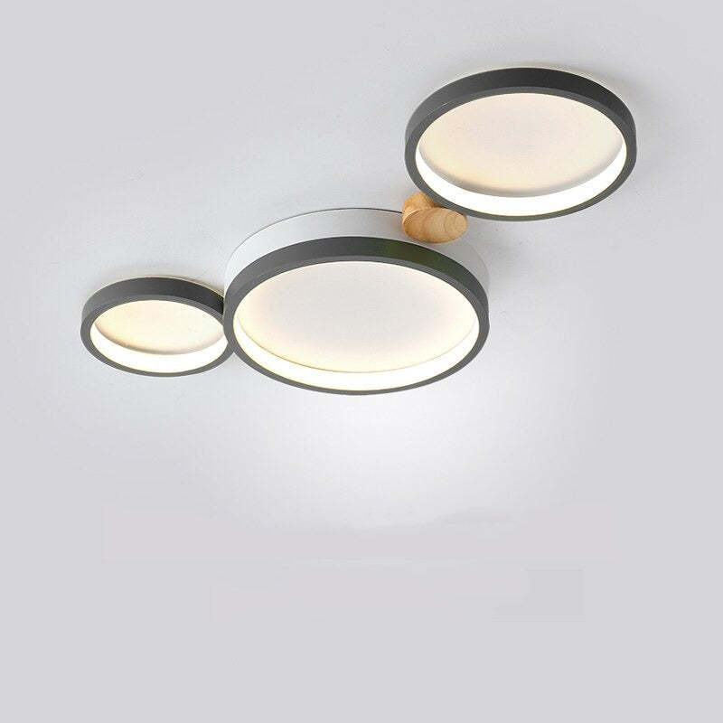 LumièreÉlégante – Plafonnier en métal blanc et gris - Rynova