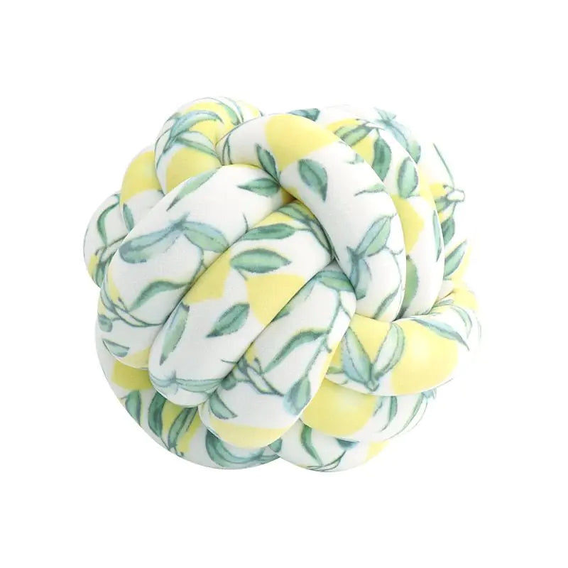 Coussin de lancer en balles nouées décoratives PlushKnot - Rynova