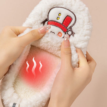 Flocon Doux - Chaussons en peluche anti-dérapants pour l'hiver - Rynova