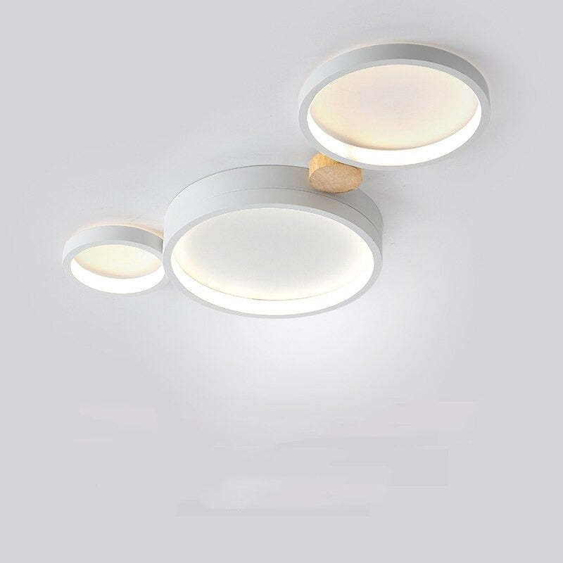 LumièreÉlégante – Plafonnier en métal blanc et gris - Rynova