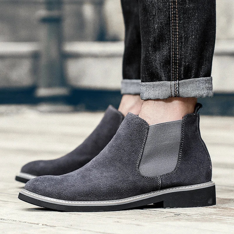 ClassiqueChic – Bottes Chelsea en Daim pour Hommes - Rynova