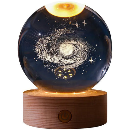 CristaLumi - Lampe de Nuit 3D en Cristal avec Éclairage LED - Rynova