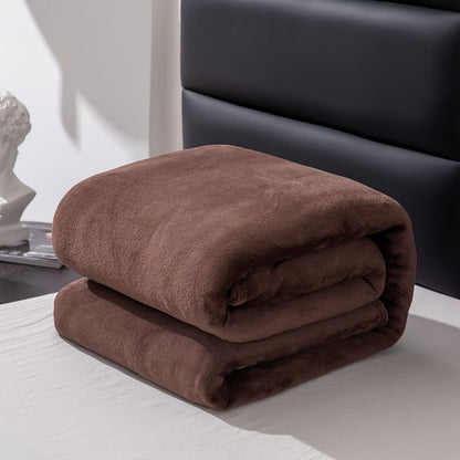 LéaChic - Couverture douce et chaleureuse en flanelle grise pour toutes saisons - Rynova