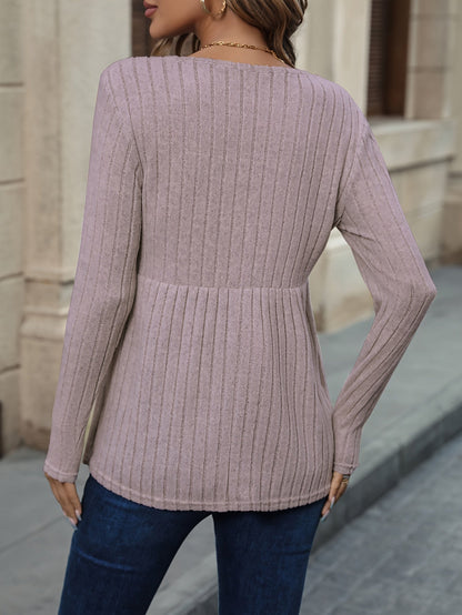 ÉléganceRib – Pull Côtelé Chic et Confortable - Rynova