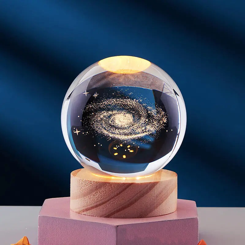 CristaLumi - Lampe de Nuit 3D en Cristal avec Éclairage LED - Rynova