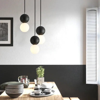 Luminaires suspendus à LED modernes LuxBright Valentina en forme de globe pour table à manger - Rynova