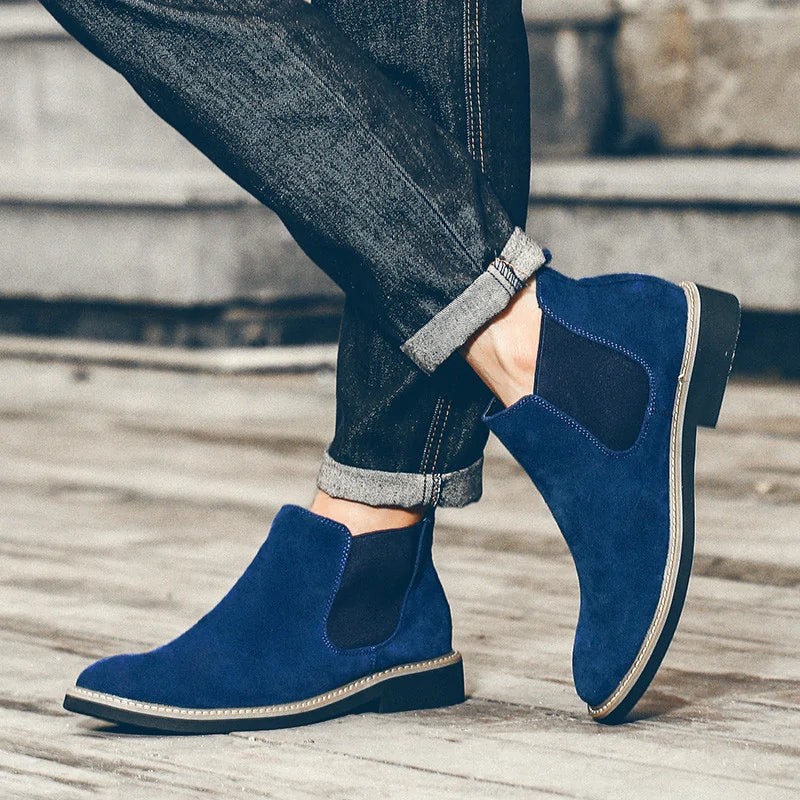 ClassiqueChic – Bottes Chelsea en Daim pour Hommes - Rynova