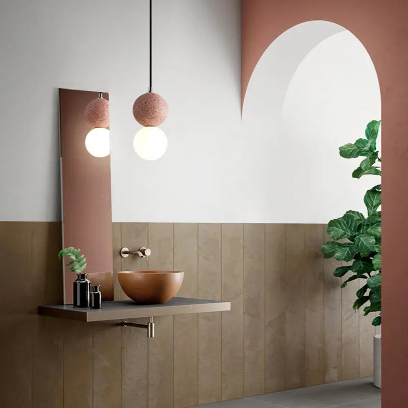 Luminaires suspendus à LED modernes LuxBright Valentina en forme de globe pour table à manger - Rynova