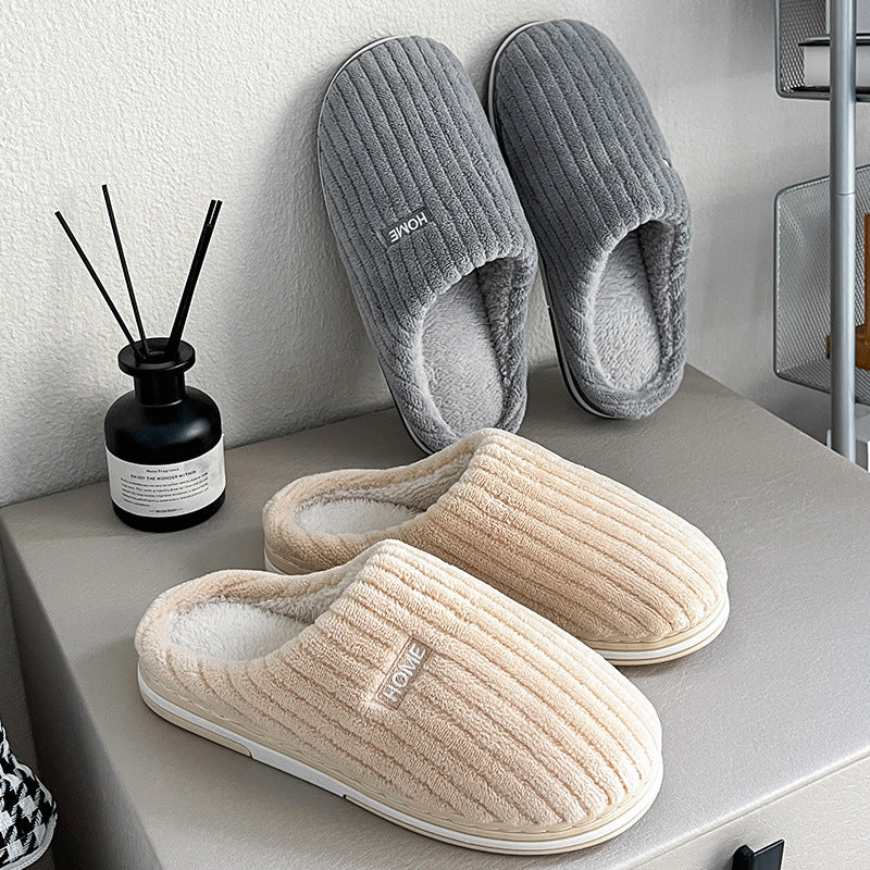 Chaleur Douce - Chaussons en coton douillets et antidérapants pour l'hiver - Rynova