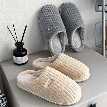 Chaleur Douce - Chaussons en coton douillets et antidérapants pour l'hiver - Rynova