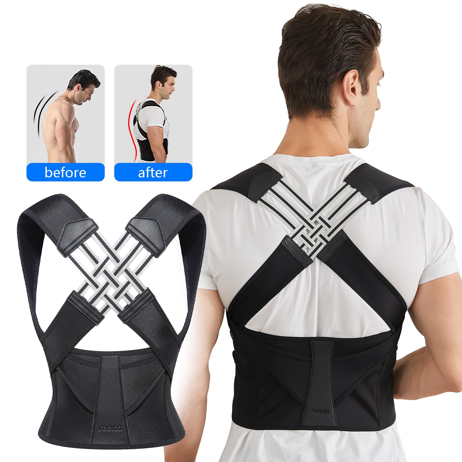 Posture Plus - Correcteur de Posture Entièrement Ajustable | Améliorez Votre Posture et Santé Dorsale - Rynova