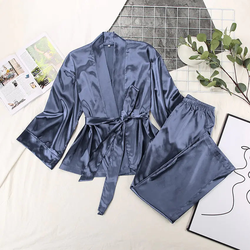 RêveVelours - Ensemble de Nuit Satiné 2 Pièces - Rynova