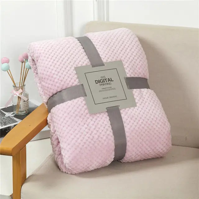 DouceHiver - Plaid Douillet en Flanelle pour Lit d'Hiver - Rynova