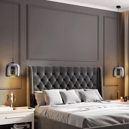 ÉclatNoir – Pendule Design en Verre Noir - Rynova