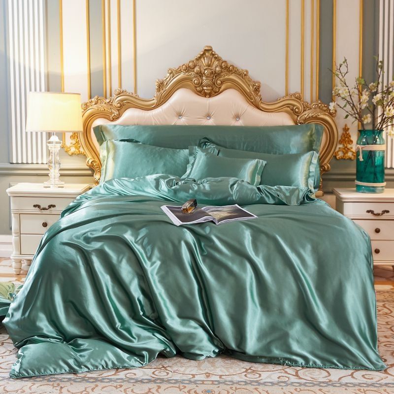 ÉléganceSatin – Ensemble de Literie Satin/Coton (4 Pièces) - Rynova