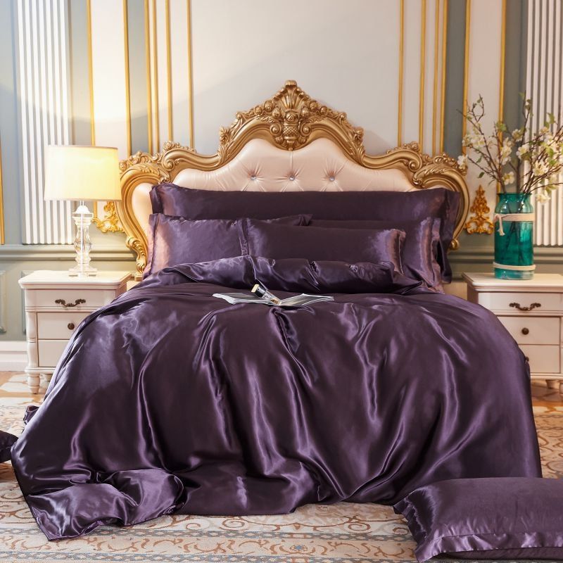 ÉléganceSatin – Ensemble de Literie Satin/Coton (4 Pièces) - Rynova