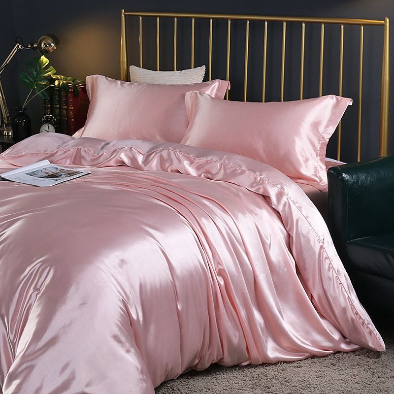 ÉléganceSatin – Ensemble de Literie Satin/Coton (4 Pièces) - Rynova
