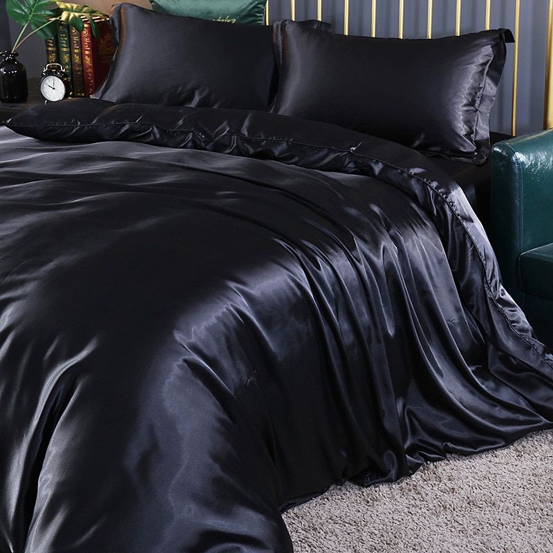 ÉléganceSatin – Ensemble de Literie Satin/Coton (4 Pièces) - Rynova