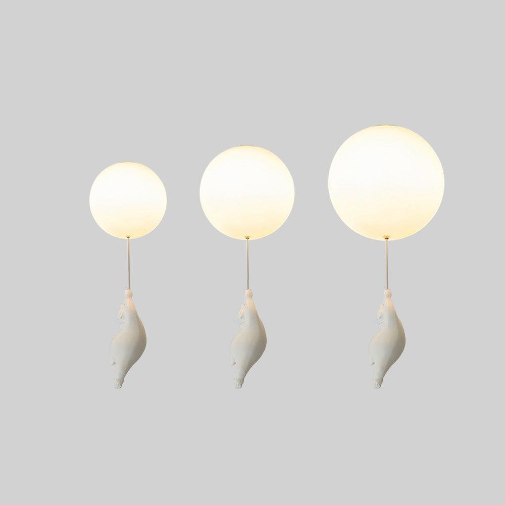 Lumière Enchantée Kids - Suspension Ourson et Ballon pour Chambre d'Enfant - Rynova